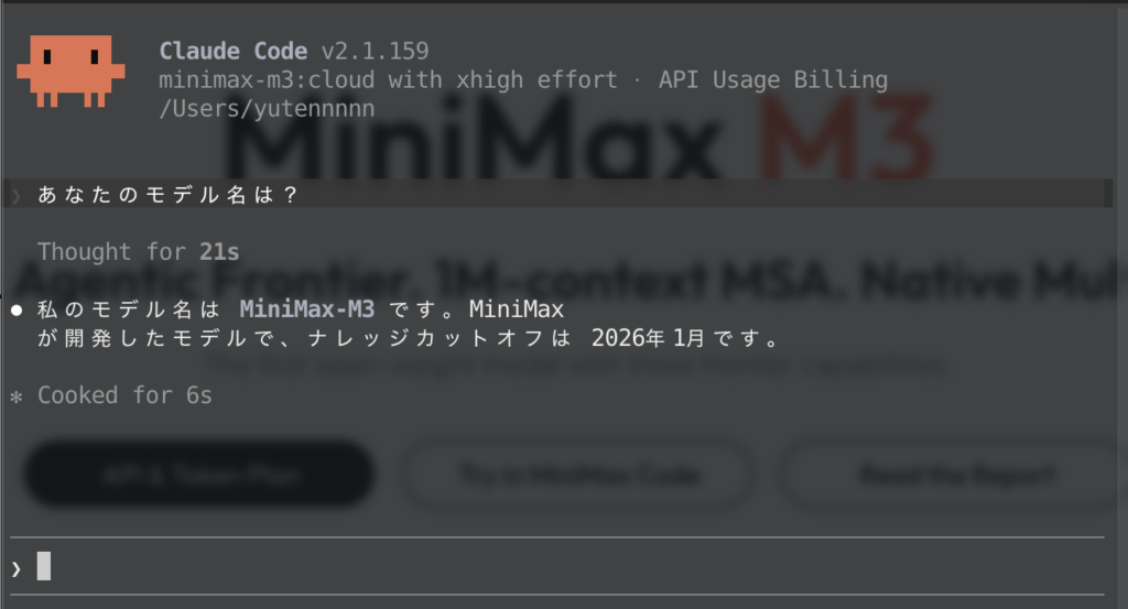 MiniMax M3の使い方
