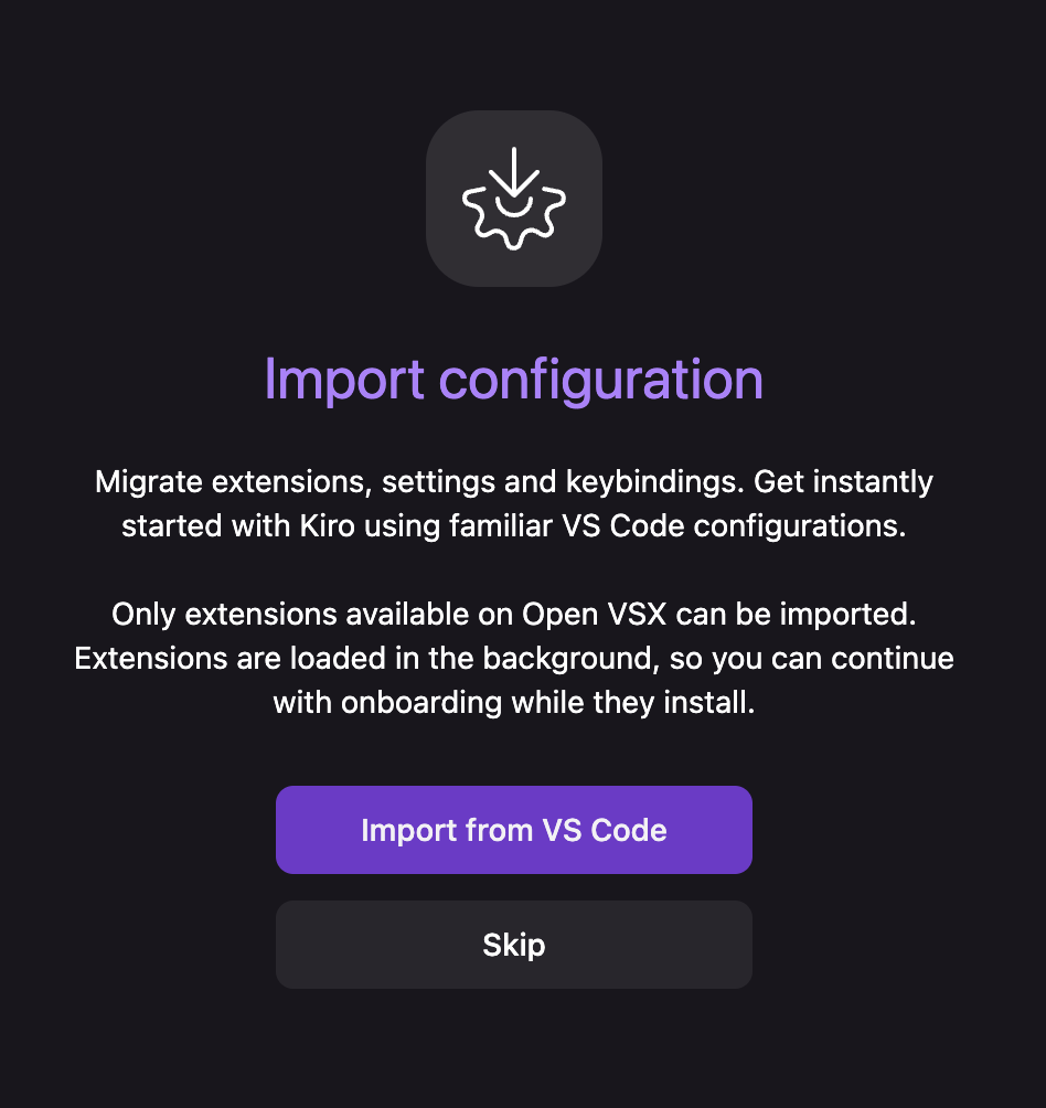 Kiroセッティング画面