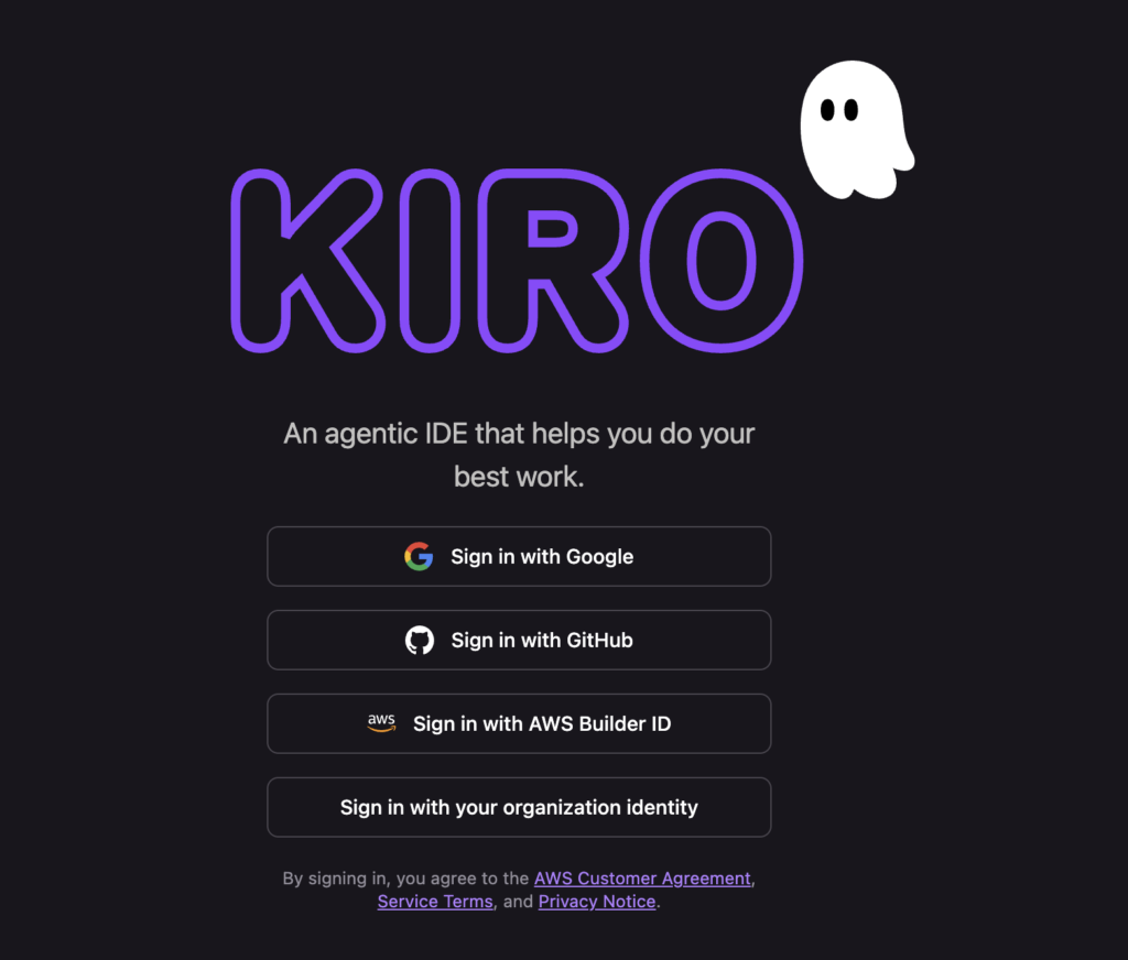 Kiroサインイン画面