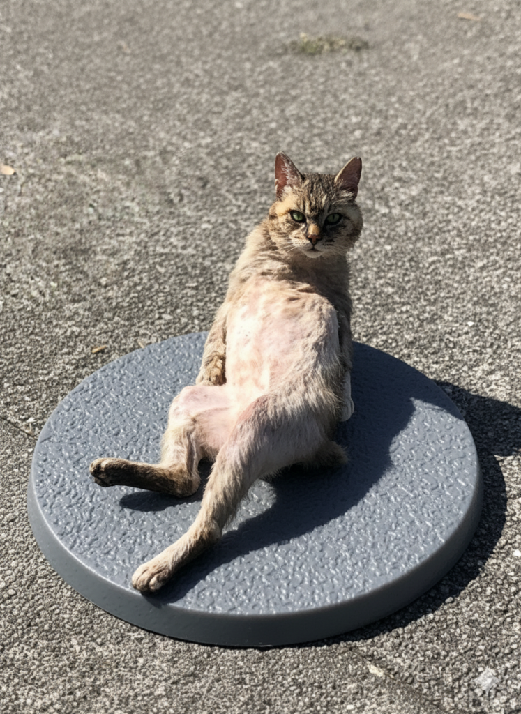 猫の写真のフィギュア化画像