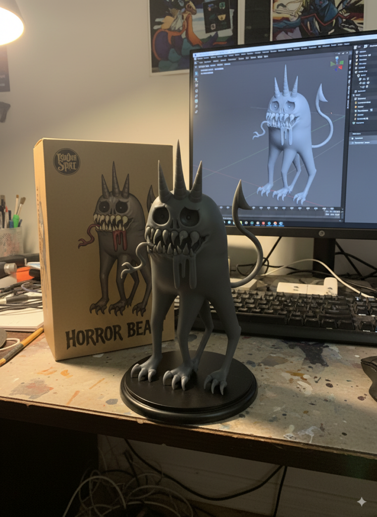 イラストのフィギュア化画像