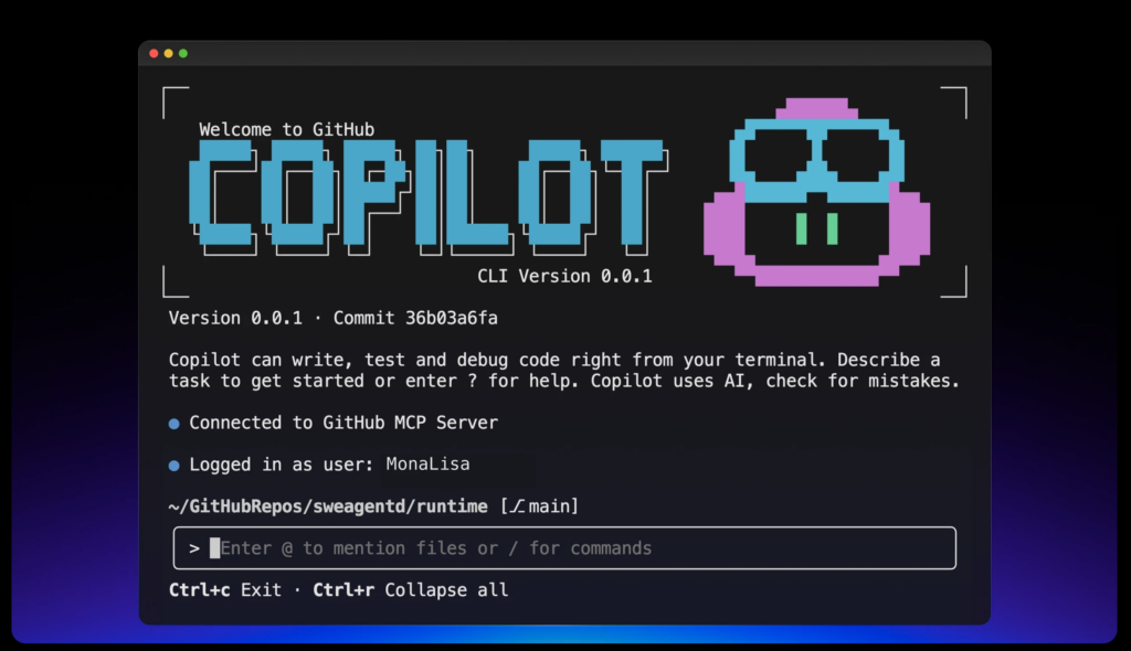 GitHub Copilot CLIのイメージ