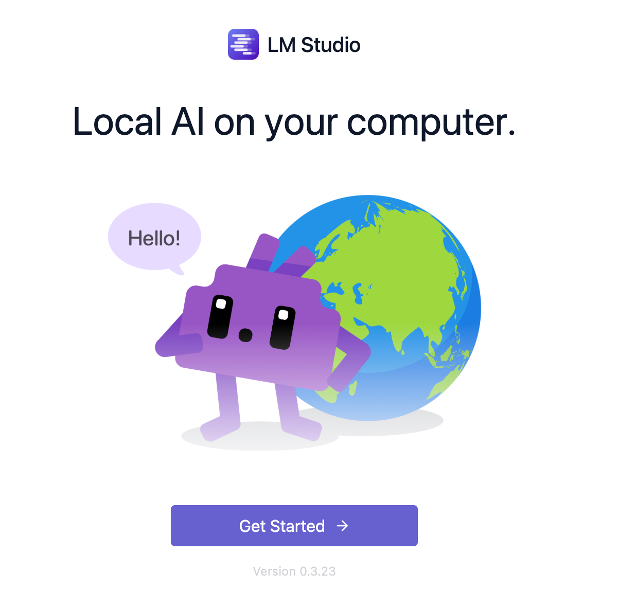 LM Studioの起動画面