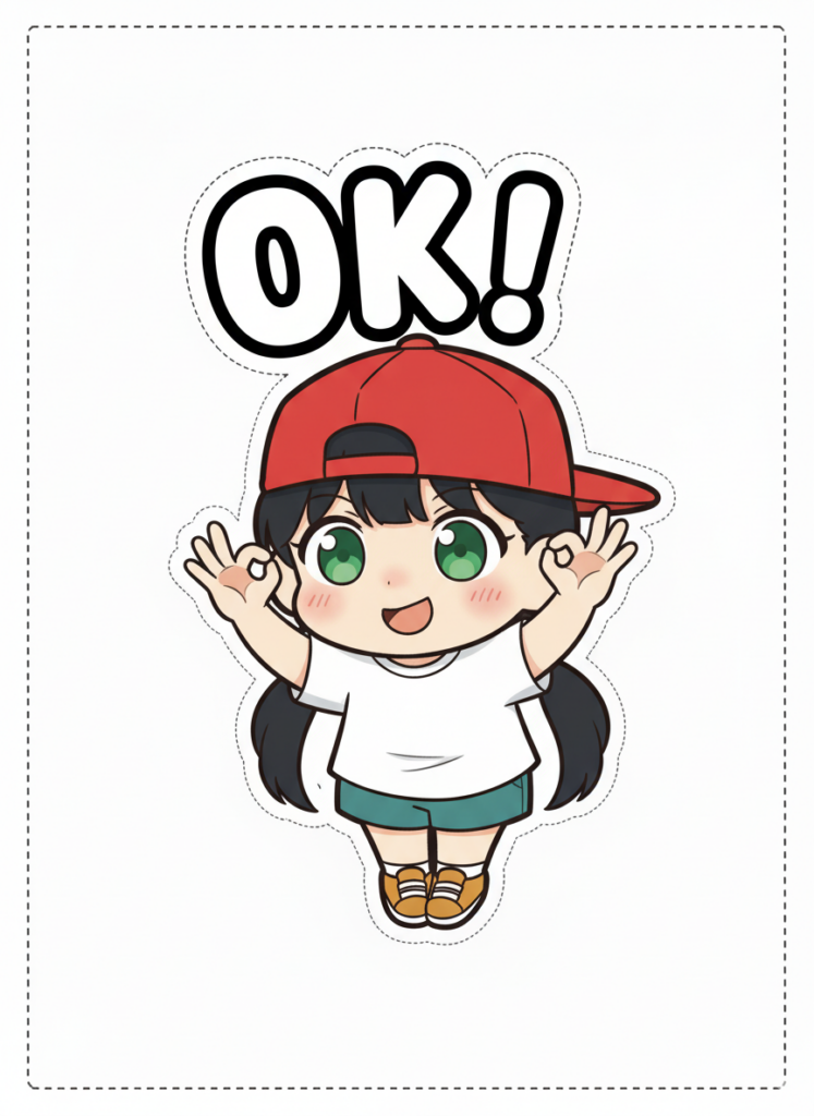 Nano Bananaで生成されたスタンプ（OK）