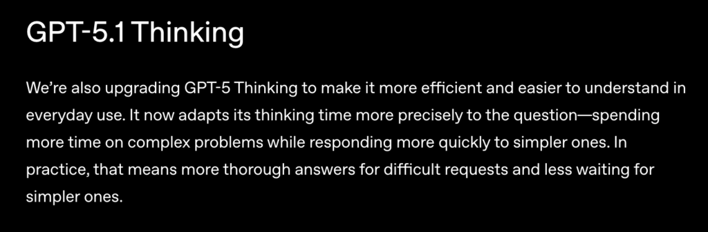 GPT-5.1 Thinkingの概要