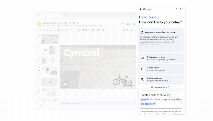 Gemini in google スライド