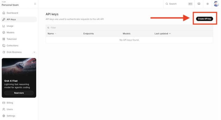 xAI API
