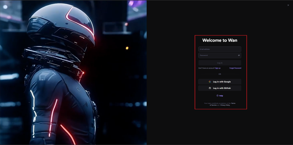 プレイグラウンドアカウント登録画面