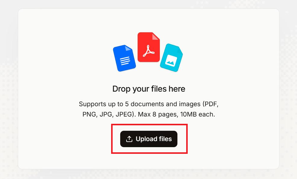 AI Studio ファイルアップロードボタン