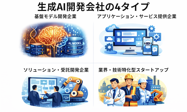生成AI開発会社 タイプ