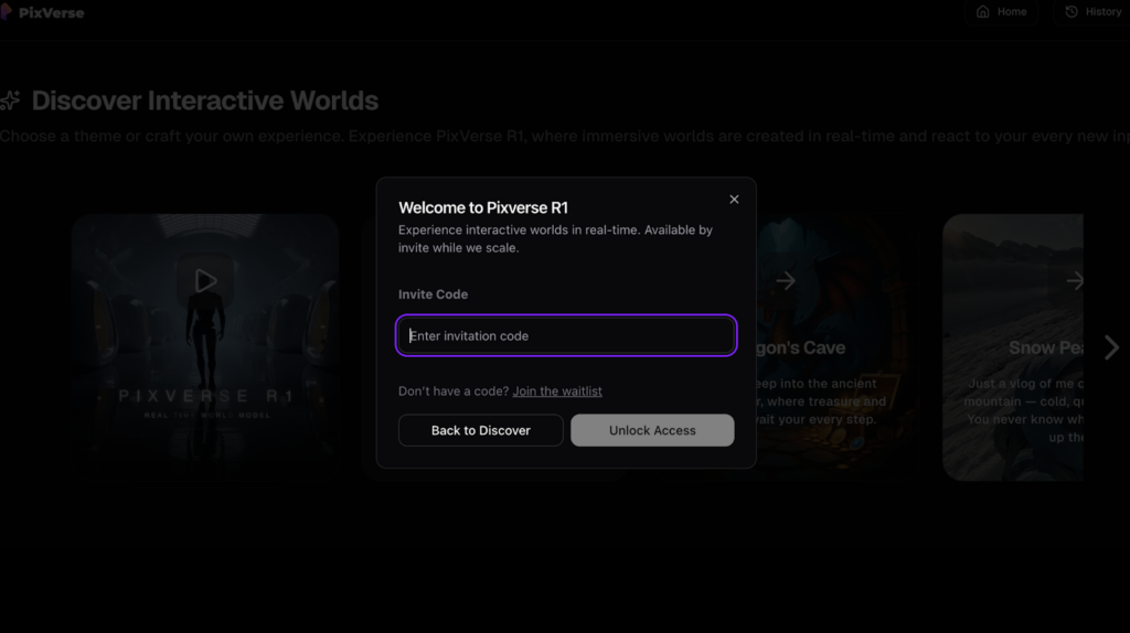 PixVerse R1の公式サイト