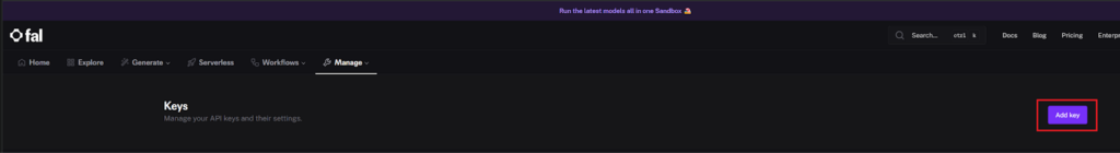 APIキー取得ボタン位置