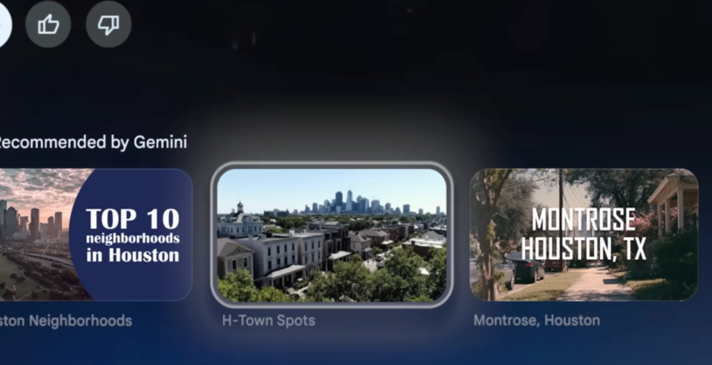 Gemini for Google TVの使用画面例4