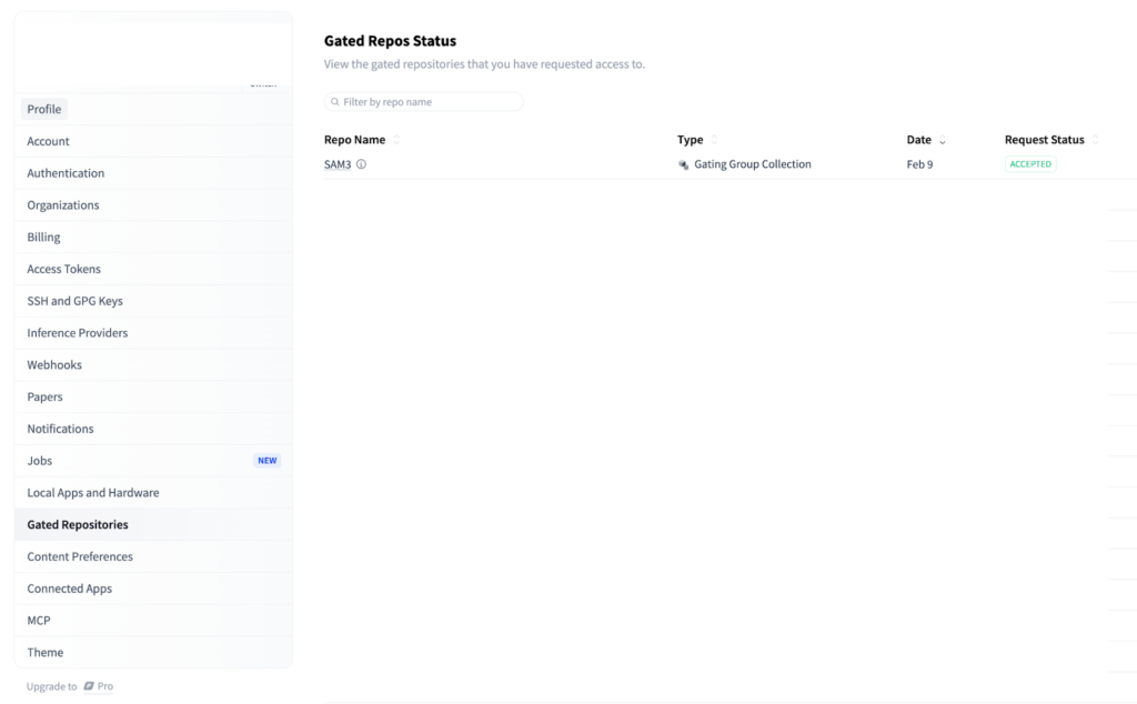 モデル利用承認の確認画面