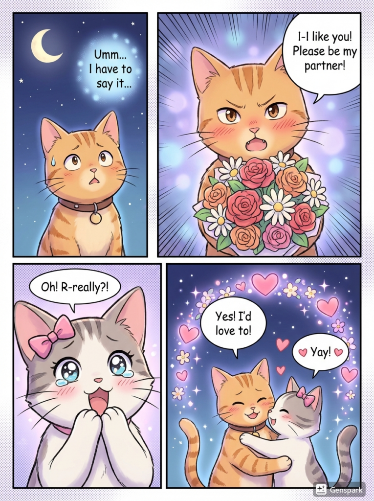 猫の恋愛漫画3