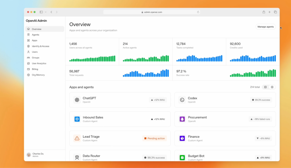OpenAI Frontierの利用画面