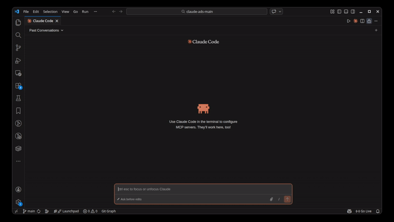 Claude Adsのデモ画面