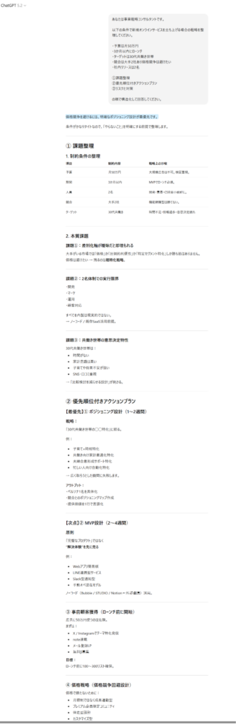 ChatGPTによるオンラインサービス戦略資料