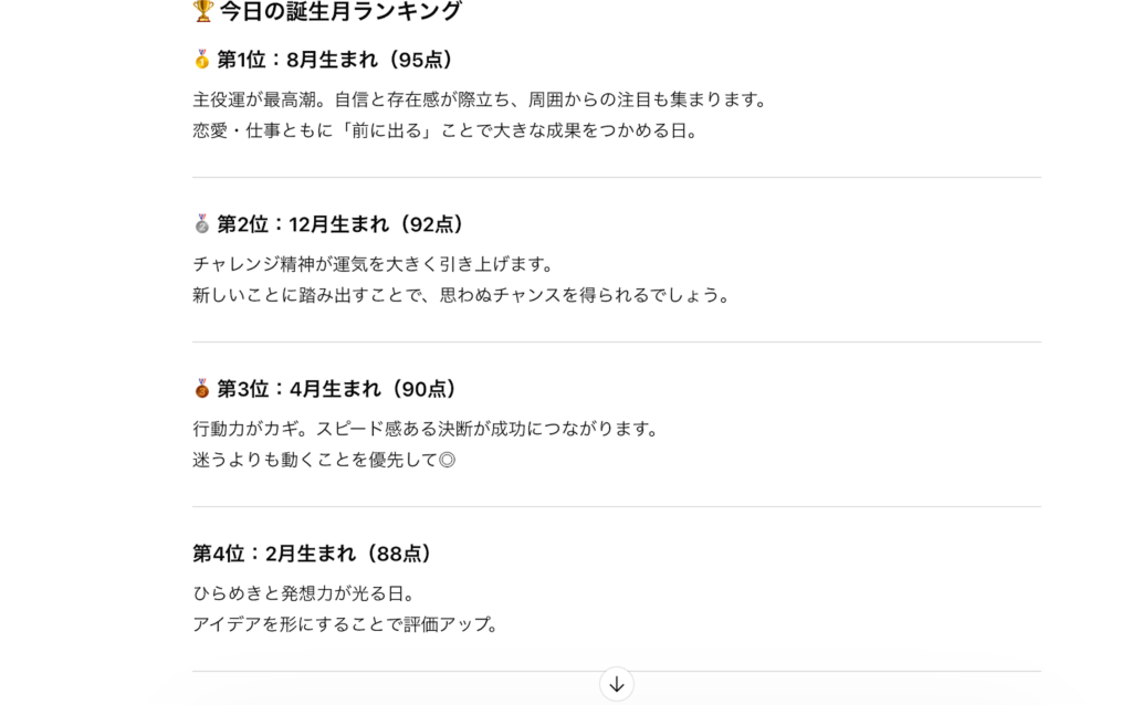 ChatGPT 星座占い ランキング