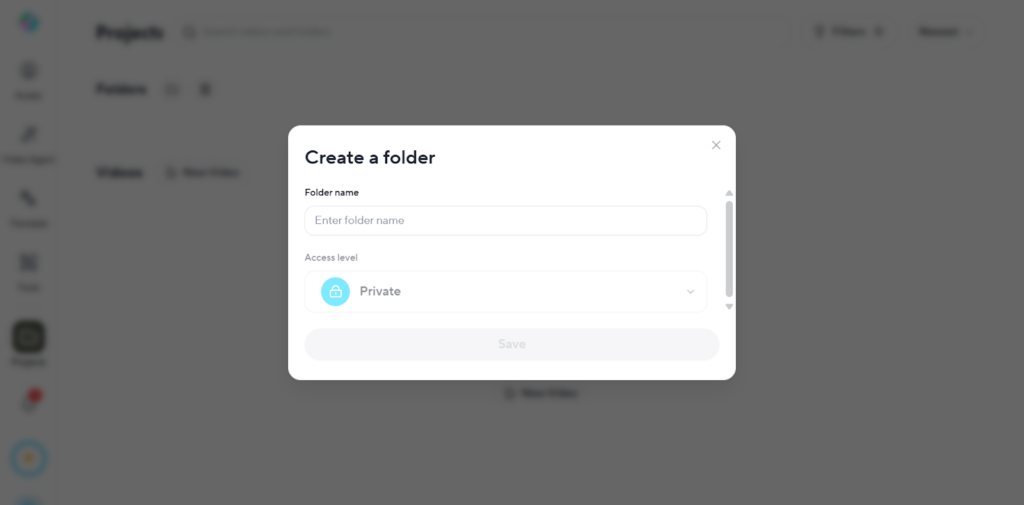 新規プロジェクトボタン