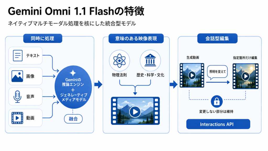 Gemini Omni 1.1 Flashの仕組み
