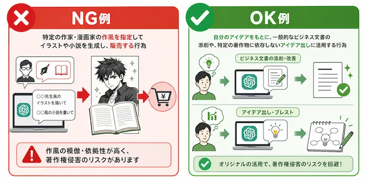 AIが著作権を侵害する例