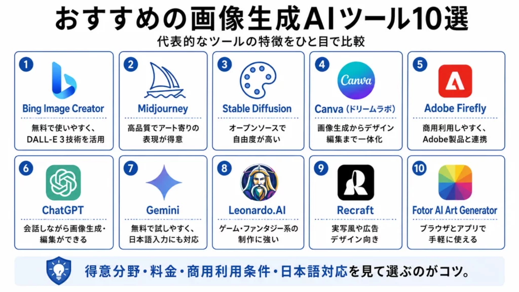 おすすめの画像生成AIツール10選