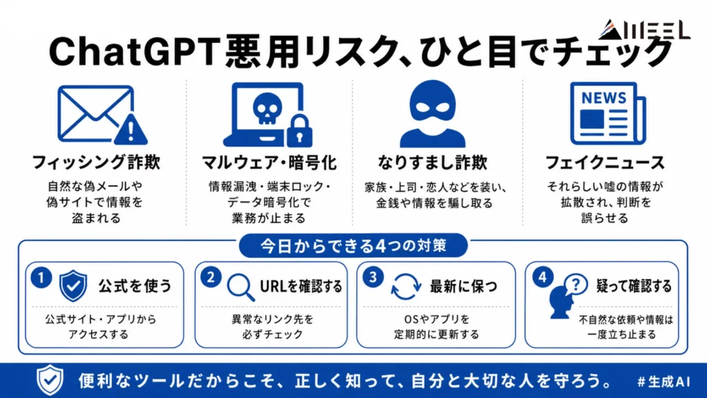 ChatGPTを使った犯罪・不正利用で考えられる被害