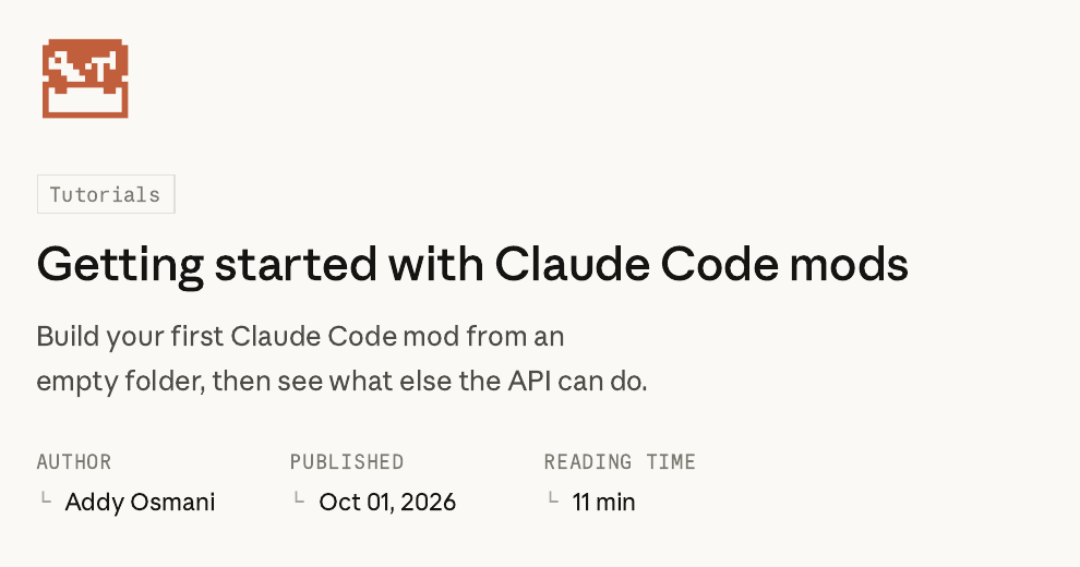Getting started with Claude Code mods