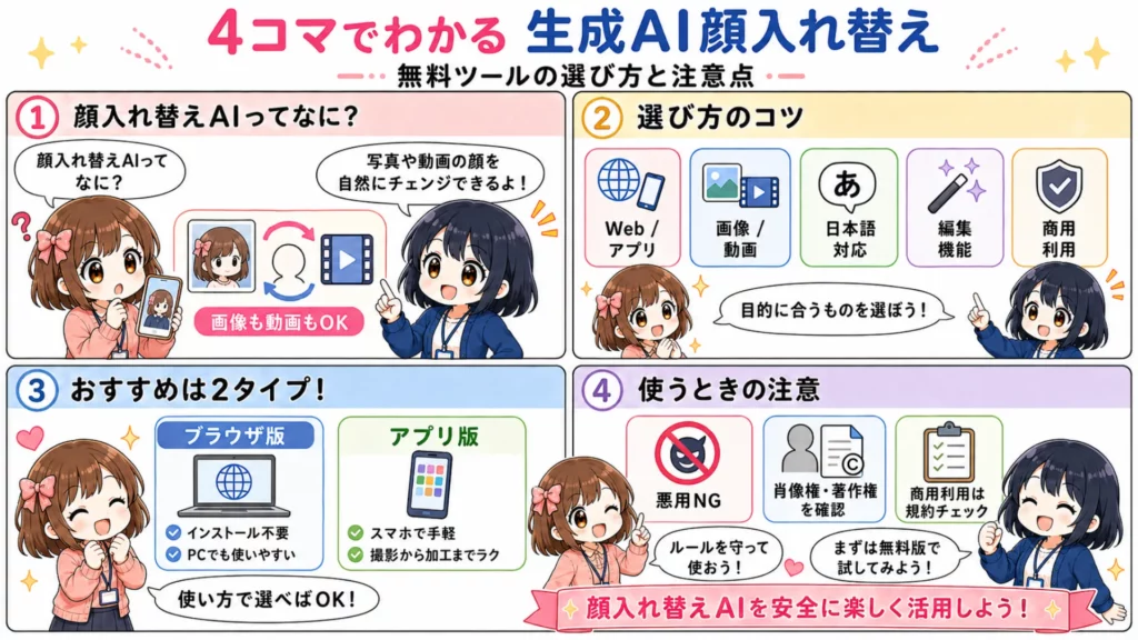 生成AI顔入れ替え(フェイススワップ)