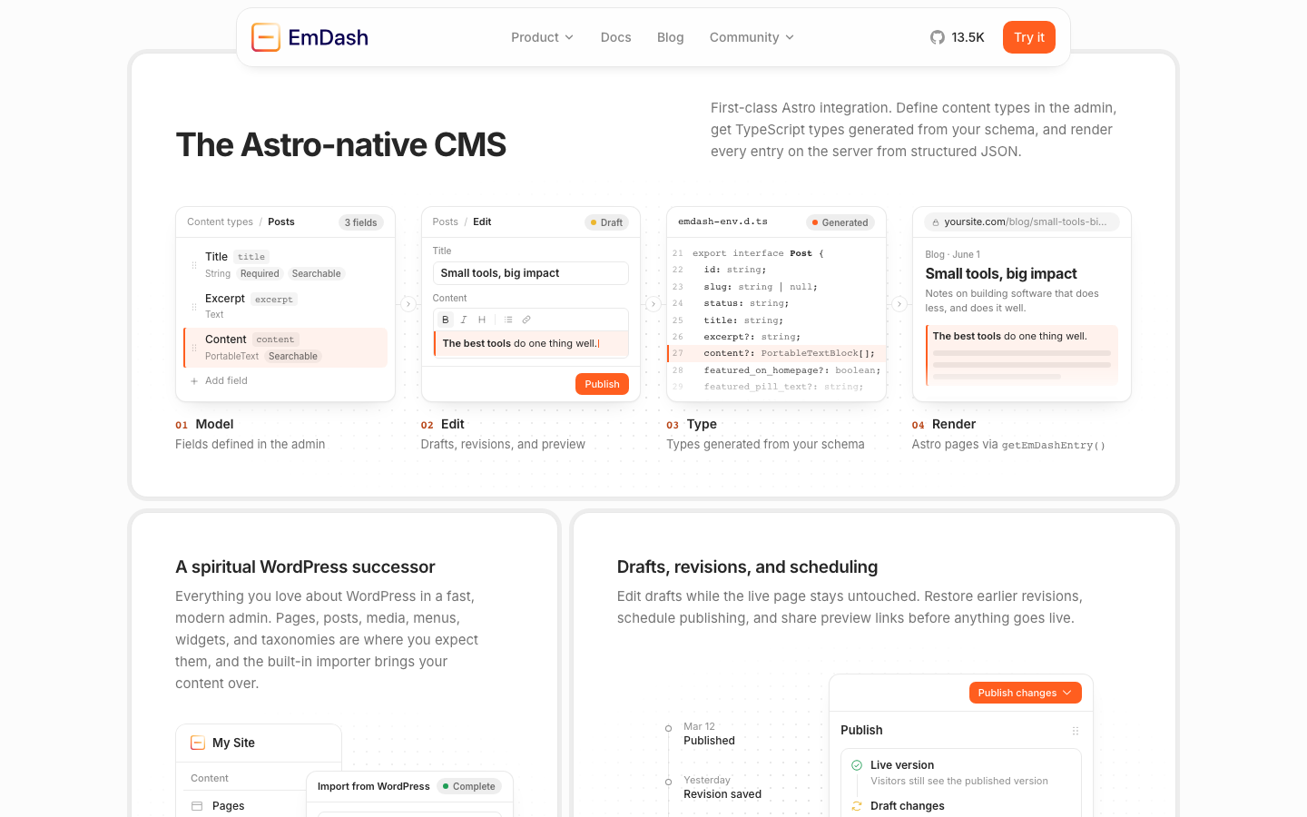 EmDashのAstroネイティブな構成