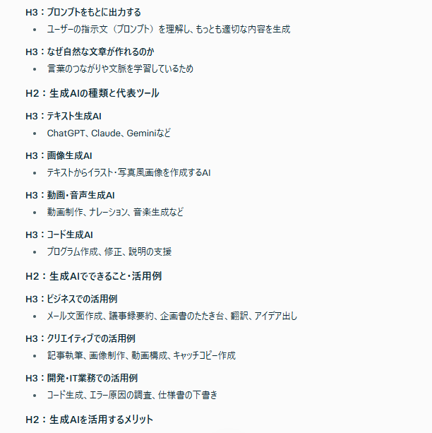 Perplexityでの記事作成⑥