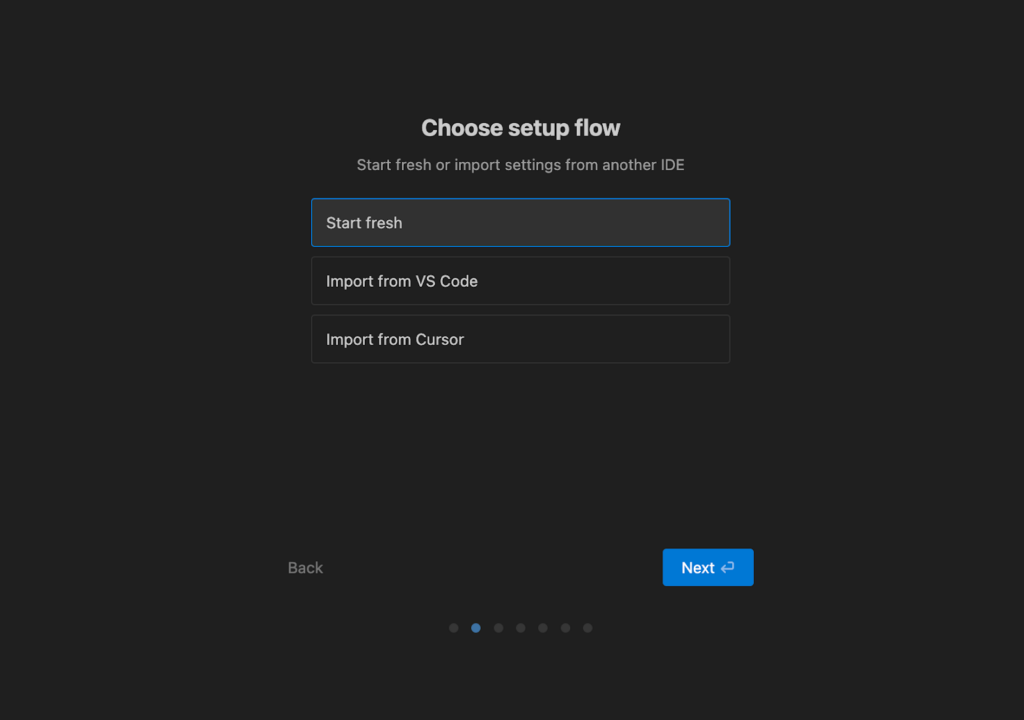 Google Antigravityの起動画面