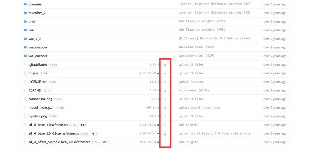 Hugging Faceのダウンロード方法④