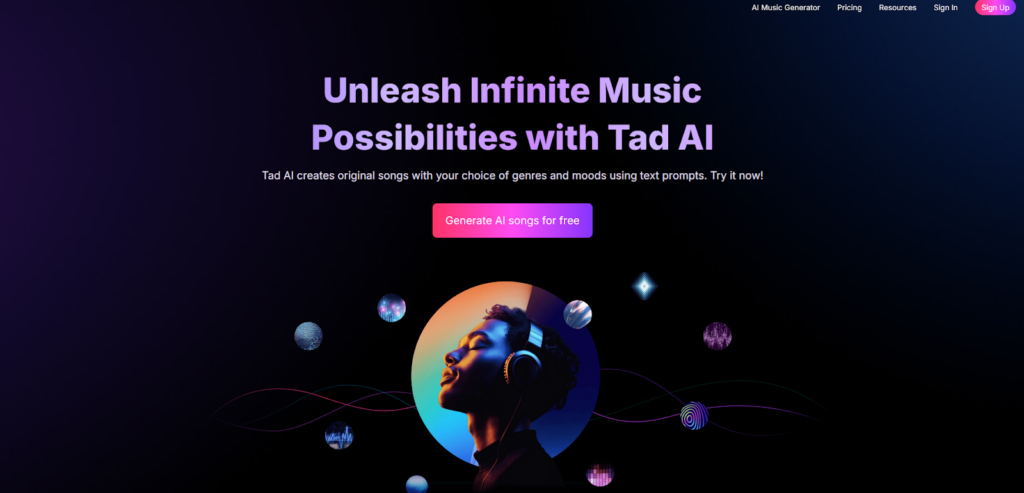 Tad AIのトップページ