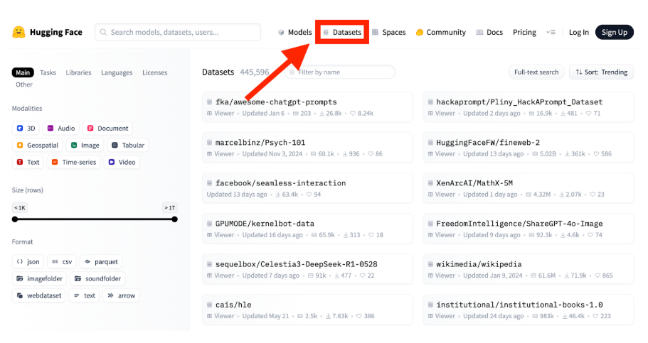 Hugging FaceのDatasets機能