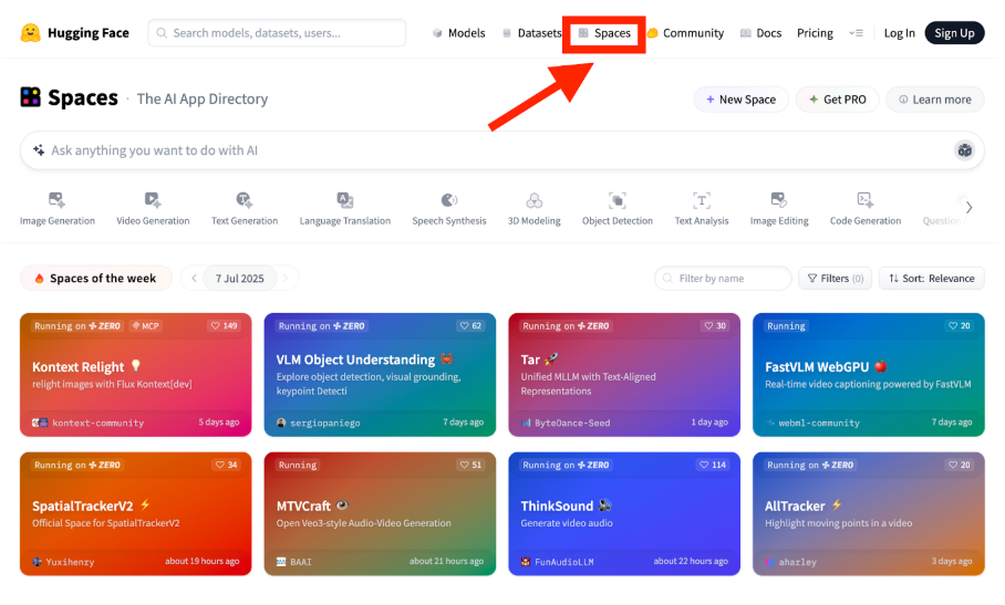 Hugging FaceのSpaces機能