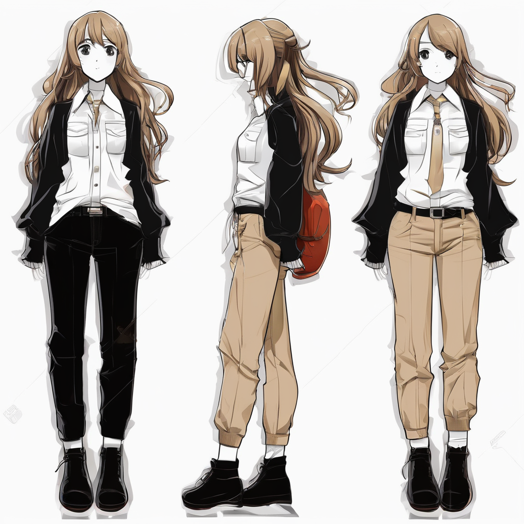 全身キャラクター立ち絵のテンプレ画像
