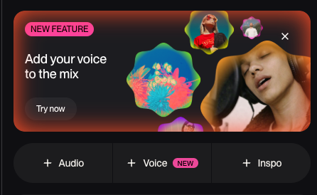 Suno AI v5.5 Voices選択画面