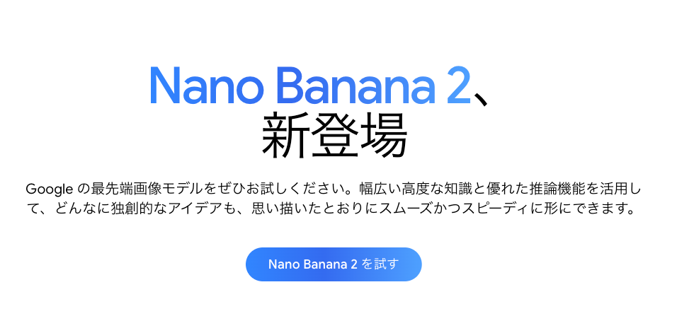 Nano Bananaトップ