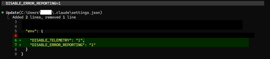 DISABLE_ERROR_REPORTING=1 エラーレポート無効化