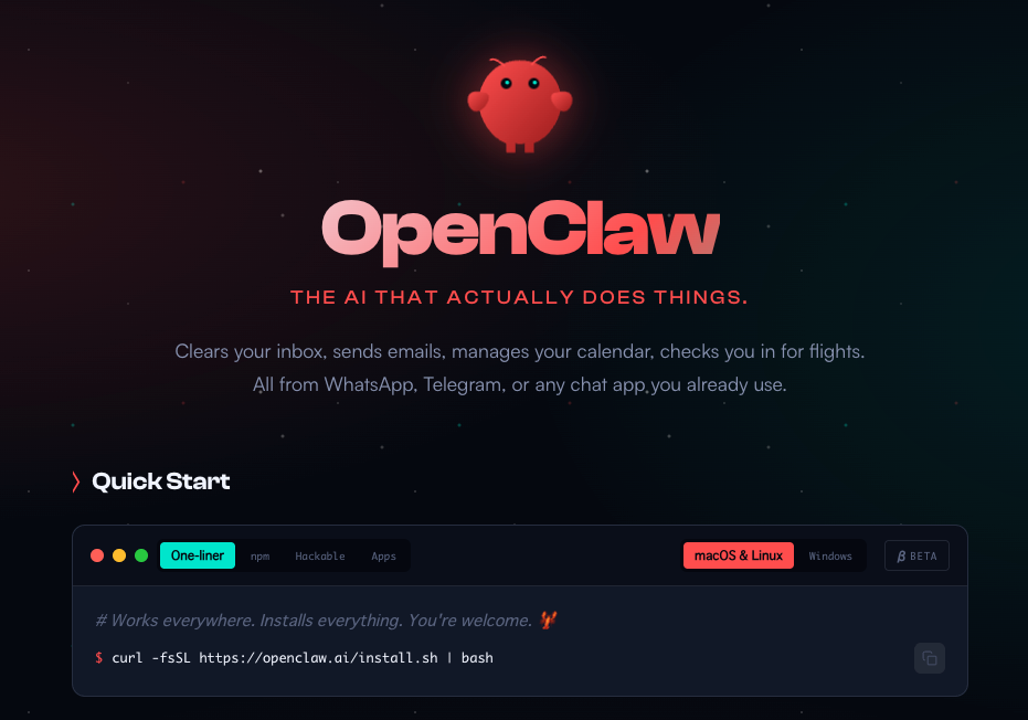 OpenClawトップ