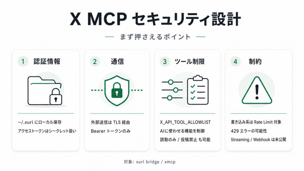 X MCPの安全性・制約