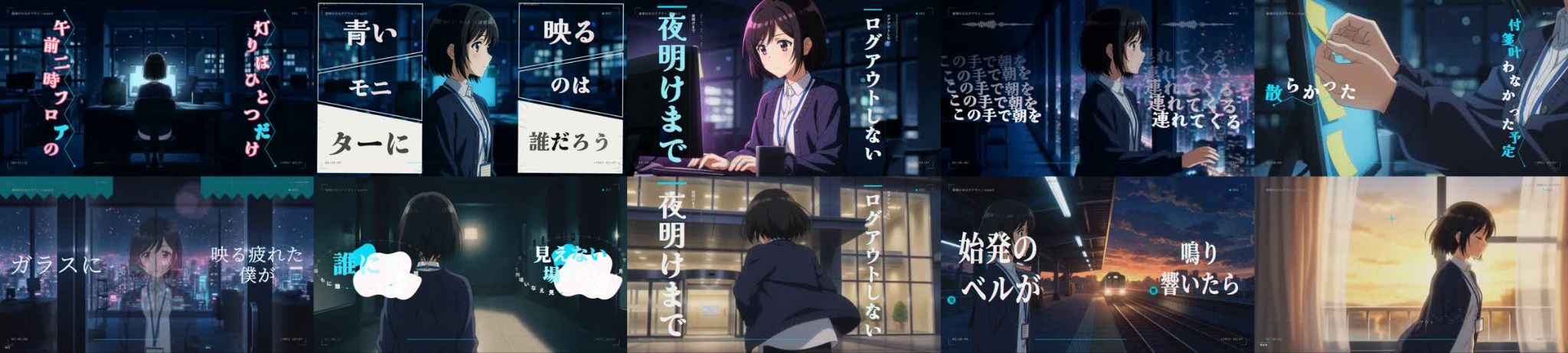 文字PVを重ねたMVの確認用カット