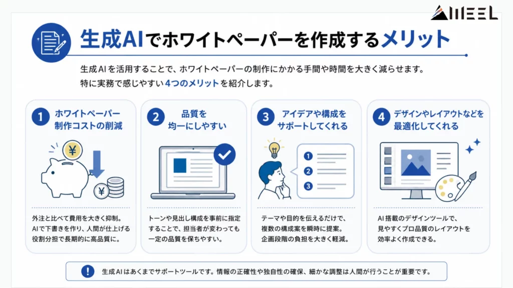 生成AIでホワイトペーパーを作成するメリット
