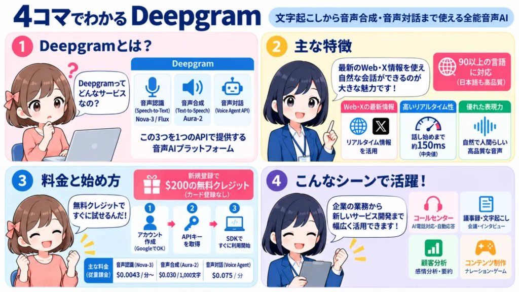 【Deepgram】文字起こしから感情分析までできる全能音声AIを使ってみた