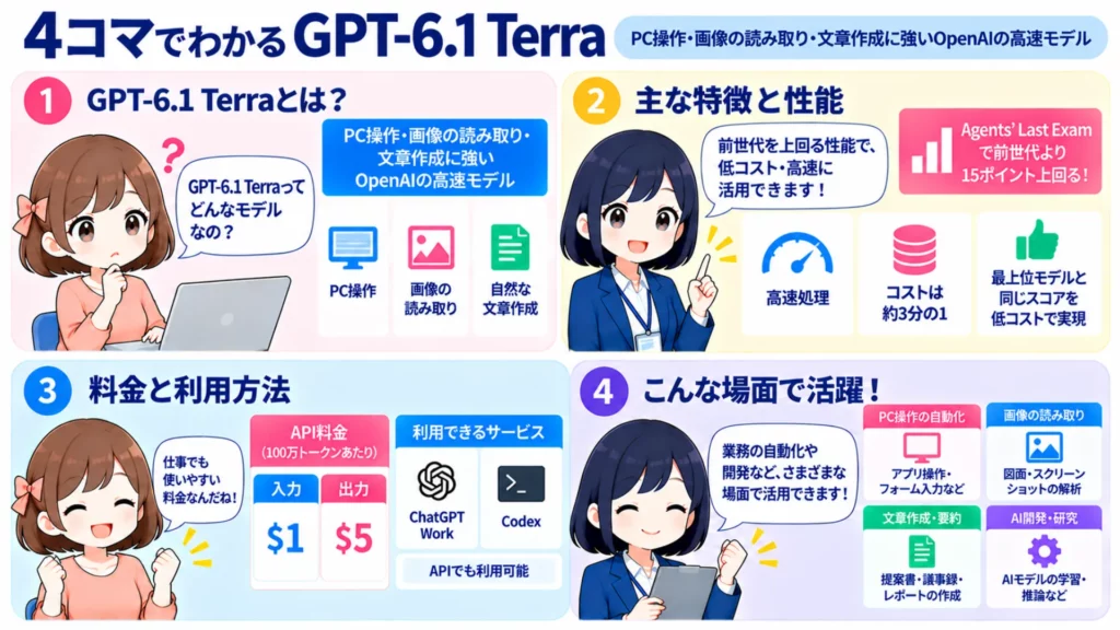 【GPT-6.1 Terra】一部でAstra並み、価格は10分の1!性能・料金・使い方を徹底解説