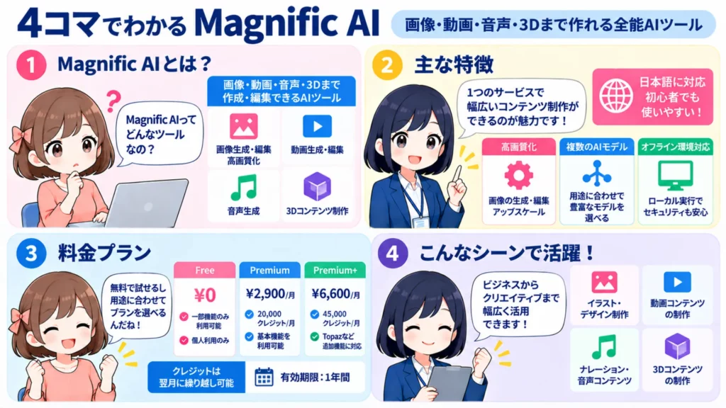 Magnific AI（マグニフィック）とは？できることや料金、商用利用について解説