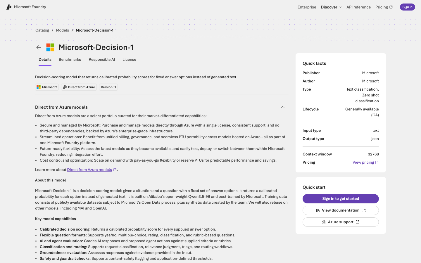 Microsoft FoundryのMicrosoft-Decision-1