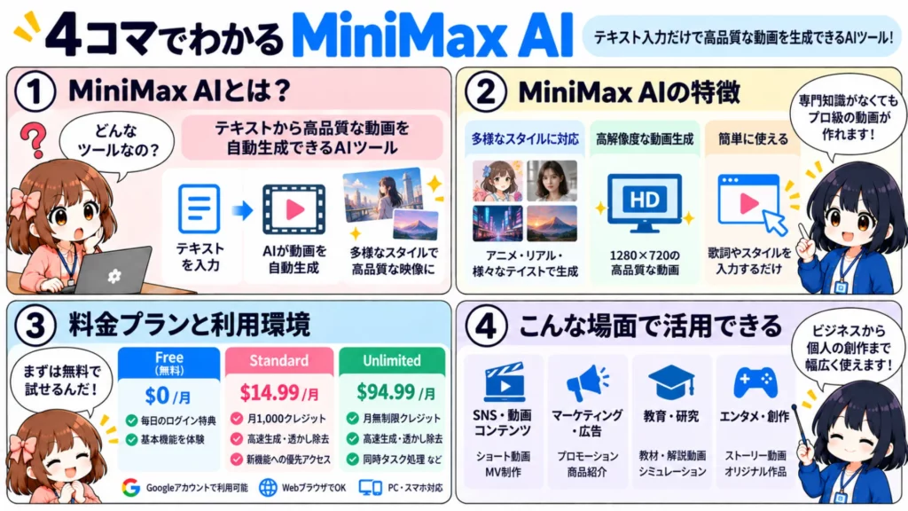 MiniMax AIの危険性は？特徴・使い方・料金を解説
